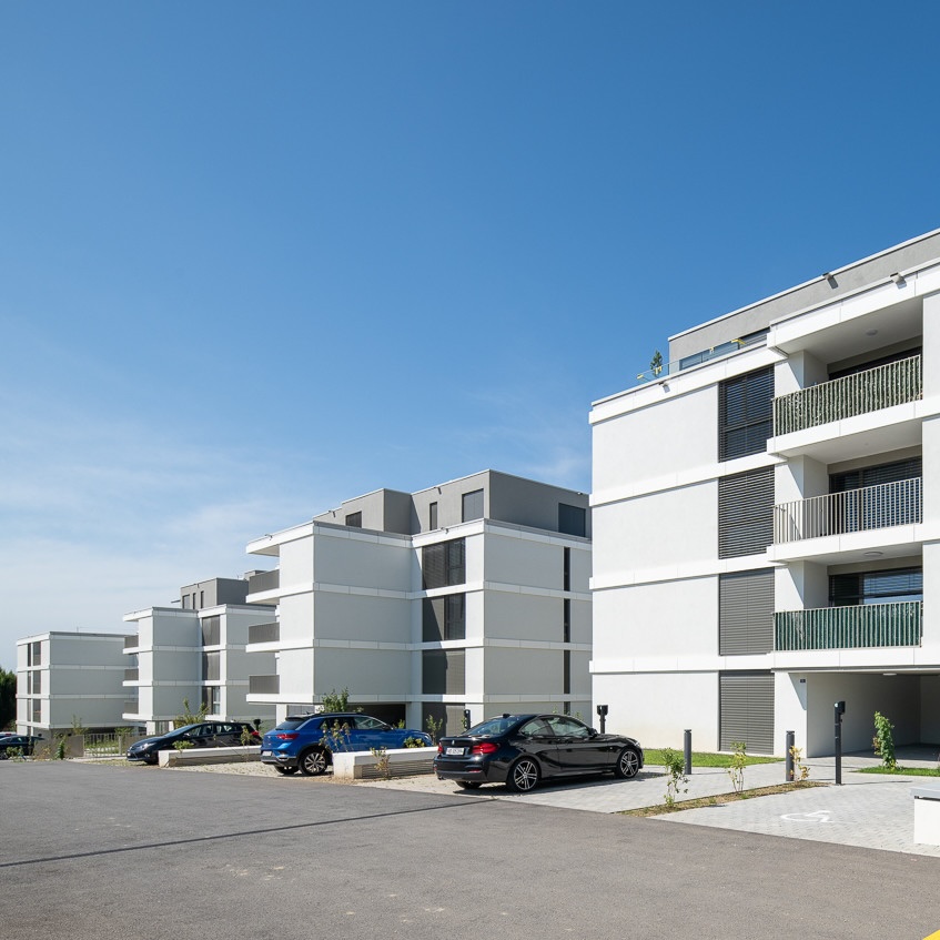 Cossonay Modern apartment buildings at the Cossonay residential development, designed by Archilab while Nicolas Delforge was development project manager for Steiner.